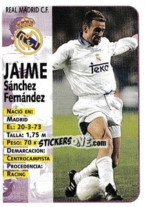 Figurina Jaime - Liga Spagnola 1998-1999 n. 74 - Panini