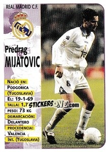 Cromo Mijatovic - Liga Spagnola 1998-1999 - Panini