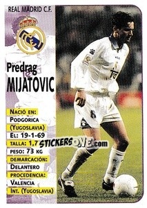 Sticker Mijatovic - Liga Spagnola 1998-1999 n. 80 - Panini