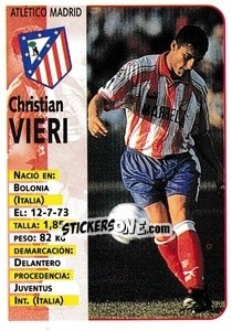 Sticker Vieri - Liga Spagnola 1998-1999 n. 101 - Panini
