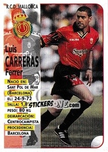 Sticker Carreras - Liga Spagnola 1998-1999 - Panini
