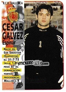 Cromo Cesar Galvez - Liga Spagnola 1998-1999 - Panini