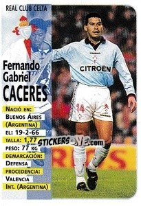 Sticker Caceres - Liga Spagnola 1998-1999 n. 127a - Panini