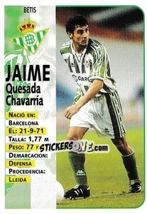 Figurina Jaime - Liga Spagnola 1998-1999 - Panini