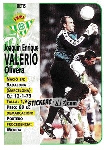 Figurina Valerio - Liga Spagnola 1998-1999 - Panini