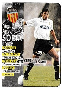 Cromo Soria - Liga Spagnola 1998-1999 - Panini