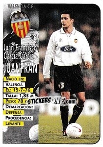 Cromo Juanfran - Liga Spagnola 1998-1999 - Panini