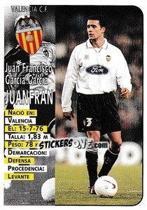 Sticker Juanfran - Liga Spagnola 1998-1999 n. 168 - Panini