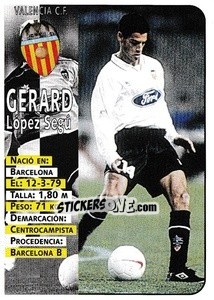Cromo Gerard - Liga Spagnola 1998-1999 n. 173 - Panini