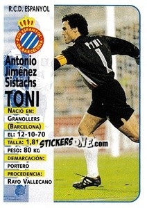 Sticker Toni - Liga Spagnola 1998-1999 n. 181 - Panini