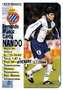 Figurina Nando - Liga Spagnola 1998-1999 - Panini