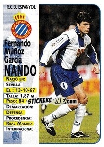 Sticker Nando - Liga Spagnola 1998-1999 n. 183 - Panini
