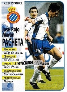 Cromo Pacheta - Liga Spagnola 1998-1999 - Panini