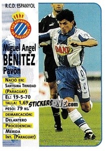 Figurina Benitez - Liga Spagnola 1998-1999 - Panini