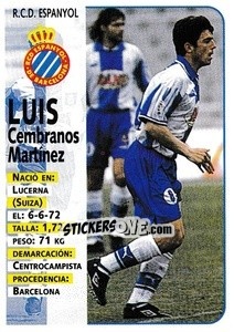 Cromo Luis Cembranos - Liga Spagnola 1998-1999 - Panini