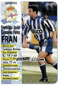 Figurina Fran - Liga Spagnola 1998-1999 - Panini