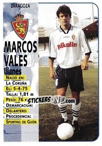 Figurina Marcos Vales - Liga Spagnola 1998-1999 - Panini
