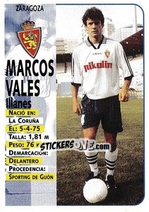 Sticker Marcos Vales - Liga Spagnola 1998-1999 n. 244a - Panini