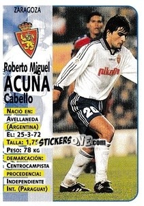 Sticker Acuña - Liga Spagnola 1998-1999 - Panini