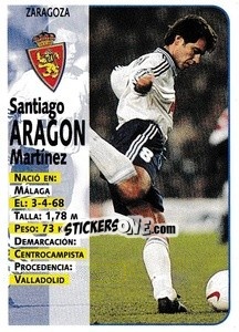 Figurina Aragón - Liga Spagnola 1998-1999 - Panini