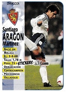 Cromo Aragón - Liga Spagnola 1998-1999 - Panini