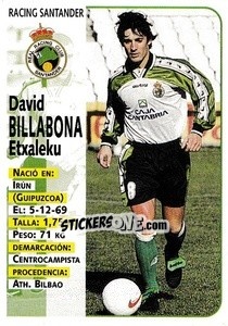 Figurina Billabona - Liga Spagnola 1998-1999 - Panini