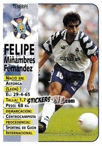 Sticker Felipe - Liga Spagnola 1998-1999 n. 305 - Panini