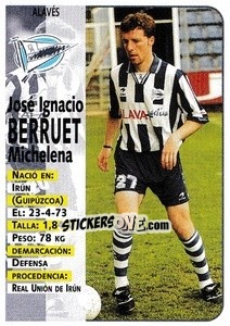 Sticker Berruet - Liga Spagnola 1998-1999 n. 315 - Panini