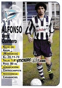 Sticker Alfonso - Liga Spagnola 1998-1999 - Panini