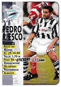 Figurina Pedro Riesco - Liga Spagnola 1998-1999 - Panini