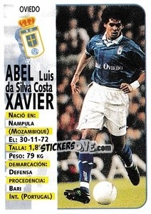 Cromo Abel Xavier - Liga Spagnola 1998-1999 - Panini