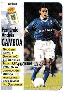 Cromo Gamboa - Liga Spagnola 1998-1999 - Panini