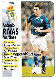 Cromo Rivas - Liga Spagnola 1998-1999 - Panini
