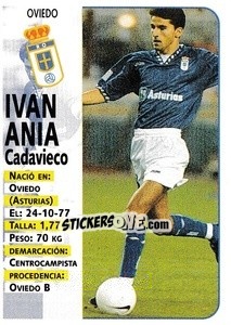 Figurina Ivan Ania - Liga Spagnola 1998-1999 - Panini