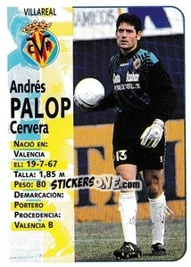 Figurina Palop - Liga Spagnola 1998-1999 - Panini
