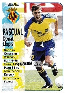 Cromo Pascual - Liga Spagnola 1998-1999 - Panini