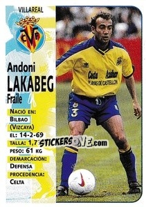 Sticker Lakabeg - Liga Spagnola 1998-1999 n. 373a - Panini