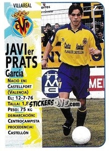 Figurina Javi Prats - Liga Spagnola 1998-1999 n. 379 - Panini
