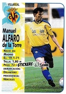 Figurina Alfaro - Liga Spagnola 1998-1999 - Panini