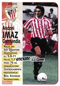 Sticker Imaz (Ath. Bilbao) - Liga Spagnola 1998-1999 - Panini