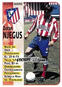 Sticker Njegus (At. Madrid) - Liga Spagnola 1998-1999 n. 393 - Panini