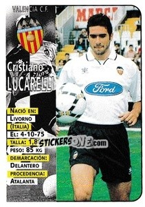 Cromo Lucarelli (Valencia) - Liga Spagnola 1998-1999 - Panini