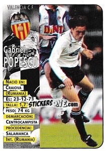 Cromo Popescu (Valencia) - Liga Spagnola 1998-1999 - Panini
