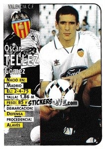 Cromo Téllez (Valencia) - Liga Spagnola 1998-1999 - Panini