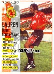 Cromo Lauren (Mallorca) - Liga Spagnola 1998-1999 - Panini