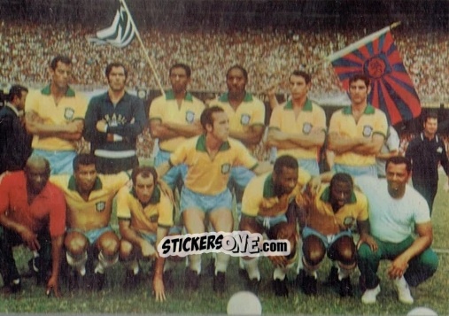 Figurina Brazil Team - Grosse Stars Des Runden Leders 1970 n. 6 - Poly Verlag