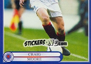 Sticker Craig Moore in action - Rangers Fc 1999-2000 - Panini