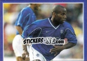 Sticker Rod Wallace in action - Rangers Fc 1999-2000 - Panini