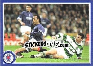 Sticker Mark Hateley scores against Celtic - Rangers Fc 1999-2000 - Panini
