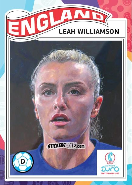 Cromo Leah Williamson - Living Set Soccer Uefa Women’s Euro 2025 n. 2 - Topps